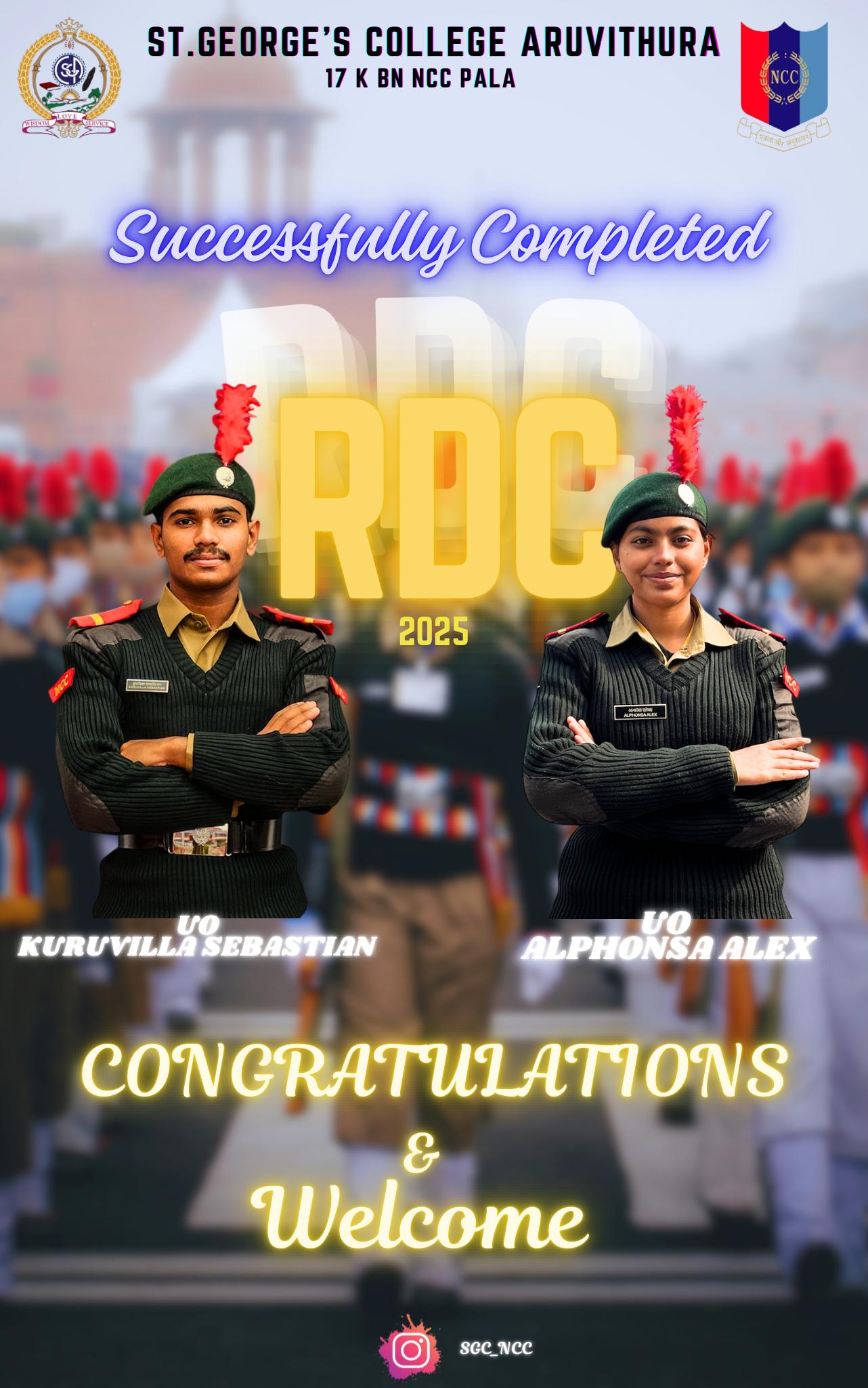 Completed RDC by NCC Cadets (Republic Day Camp - New Delhi) | St George ...
